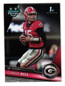 2023 Bowman University Chrome #44 Carson Beck Georgia Bulldogs - Picture 1 of 2