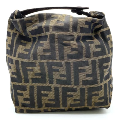 正品 Fendi Zucca 帆布卡其色梳妆包 i111335-1 — 第 1/4 张图片