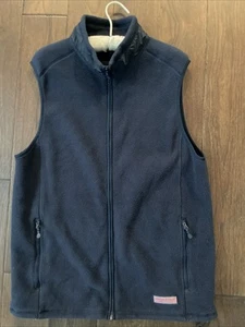 Vineyard Vines Pullover Fleece Weste Herren Large grau durchgehender Reißverschluss Wandern adrett - Bild 1 von 4