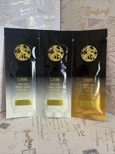 Oribe Gold Lust Repair & Restore Shampoo, Conditioner & Hair Oil Travel Sachets - Picture 1 of 2