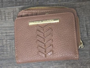 Steve Madden French Zip Around Wallet - Cognac Brown - Picture 1 of 8