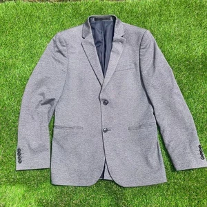 Topman Men's 38 Grey Twill Tailored blazer suit jacket - Picture 1 of 6