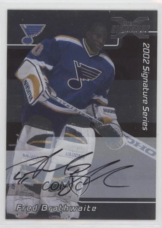 2002 ITG Be A Player Signature Series 2001-02 Buybacks Fred Brathwaite #196 Auto - Image 1 of 2