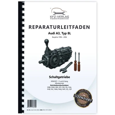 Audi A3 Typ 8L 1996-2006 5 und 6 Gang Schaltgetriebe 02M 02Y Werkstatthandbuch - Bild 1 von 4