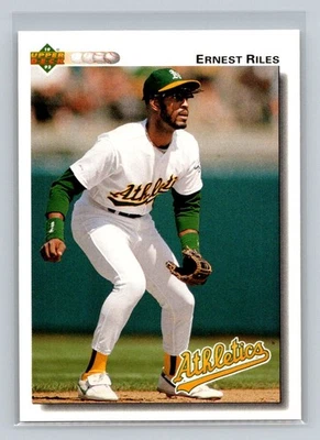 1992 Upper Deck #494 Ernest Riles Oakland Athletics Baseball Card - Image 1 of 2
