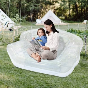 Sofá inflable portátil doble persona PVC sofá patio camping sofá inflable - Imagen 1 de 16