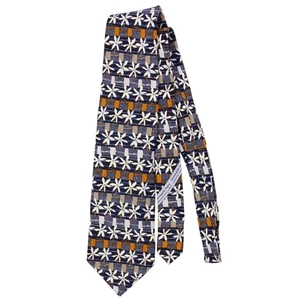 Ermenegildo Zegna Mens Multicolor Floral Palm Tree Neck Tie 100% Silk Italy - Picture 1 of 7