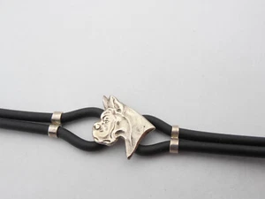 Boxershorts: Armband aus 925 Silber und Kautschuk - Armband mit Hund - Hund - - Bild 1 von 5