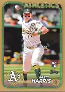 2024 Topps Update Series BRETT HARRIS RC GOLD Parallel #to/2024 -ATHLETICS- - Bild 1 von 1