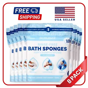 Scrubzz Disposable Rinse Free Bathing Sponges - Unscented, 200 Count - Picture 1 of 8