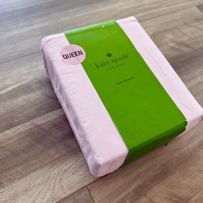 Kate Spade New York 100% Cotton Sateen 4-Piece Sheet Set Queen Purple NEW - Image 1 of 4