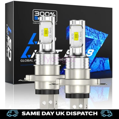 2PCS H4 Led Xenon Lamp White 6000K Car High Low Beam Fog light Superbright Bulb - Image 1 of 4