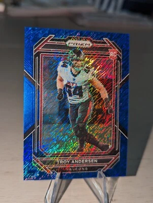 2022 Panini Prizm FOTL TROY ANDERSEN Blue Shimmer RC /25 SP Atlanta Falcons - Image 1 of 4