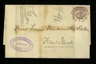 Postal History Great Britain Scott#101 Folded Letter London 1891 New York NY US