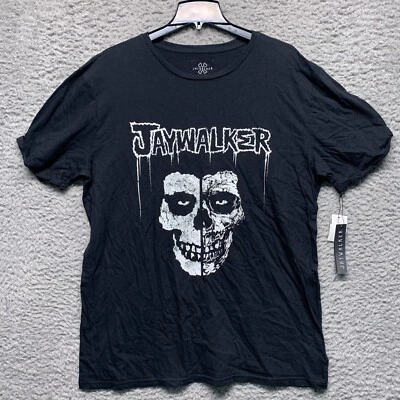 Camisa Jay Walker Para Hombres XL Negra Gráfica Camiseta Calavera Gira Mundial Cuello Redondo SS Foto 1 de 4