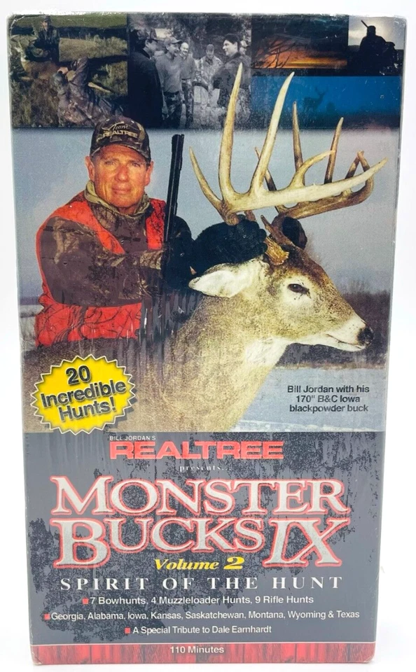 Jordan Realtree Monster Bucks IX NEW SEALED VHS Volume 2 Spirit of Hunt Vintage - Image 1 of 4