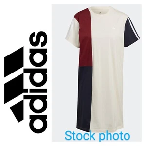 Women's Dress adidas Essentials 3 Stripes Boyfriend Tee Shirt  Colorblock XL - Picture 1 of 17