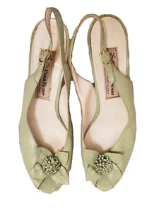 Evan Picone Vintage pastellgrün Peep Toe Slingback Sandalen Schuhe Absätze 8,5 M - Bild 1 von 8