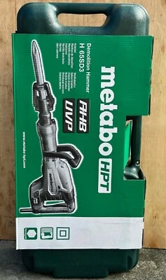Metabo HPT H65SD3,1-1/8 英寸六角拆除锤带铝外壳 全新 — 第 1/2 张图片