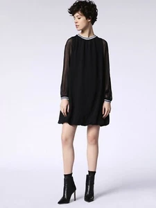 Vestido corto Diesel D Belinda para mujer manga larga negro XXS - Imagen 1 de 9
