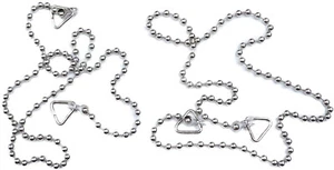 2x Kugelkette Stöpselkette 45cm Waschbeckenkette Kette für Abflußstöpsel Metall - Bild 1 von 1