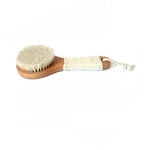 Engrave logo-Horse hair bath brush shower brush body brush dry brush 20cm - Picture 1 of 8