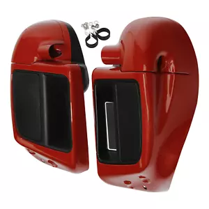 Lower Vented Fairing For Harley Electra Road Glide 14-25 18 Pearl Red&Dark Alloy - Foto 1 di 6
