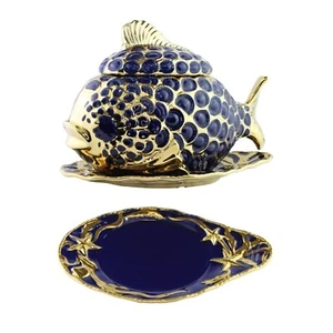 Sopera de Pescado Azul - Yemaya Blue Fish Shaped Tureen - Picture 1 of 6