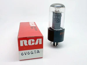1 x Tubo de alimentación de haz de audio al vacío prueba NOS RCA 6V6GTA MUY BUENO de los años 60 - Imagen 1 de 5