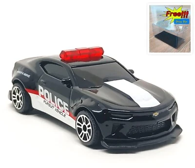 Majorette Chevrolet Camaro 2021 Police Pursuit Vehicle Black 1:64 3" no Package - Image 1 of 4