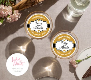 Personalised Drinks Topper Cocktail Party Wedding Hen Birthday Edible Favour - Picture 1 of 7