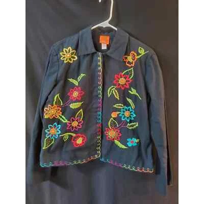 Beautiful Embroidered Hearts of Palm Jacket  - Image 1 of 4