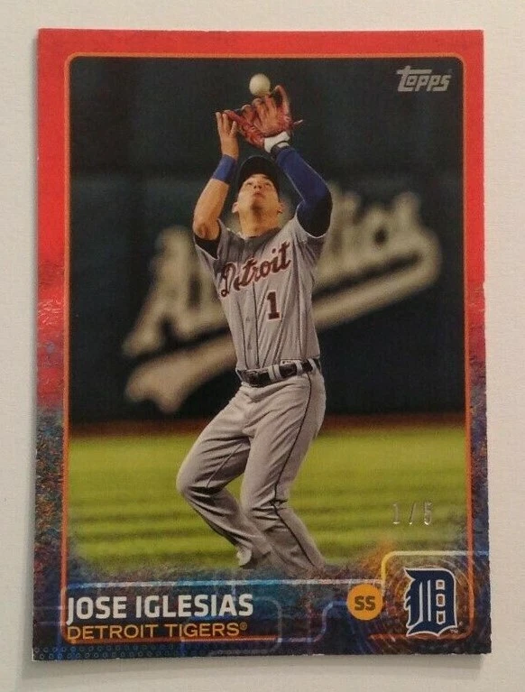 2015 Topps MINI Online Exclusive JOSE IGLESIAS RED #1/5 MADE Tigers #239 - Image 1 of 1