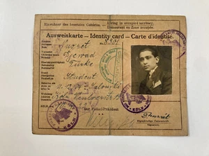 Ausweiskarte (German Identity Card) Turkish Person 1920s Old Ephemera - Picture 1 of 3