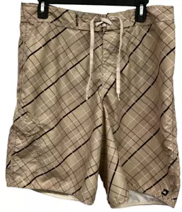 Quiksilver Boardshorts Herren Größe 33 Tank braun kariert Badehose - Bild 1 von 7