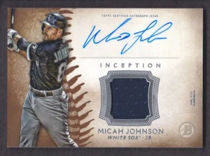 2015 Bowman Inception Baseball Relic Auto #IAR-MJ Micah Johnson Jersey - Picture 1 of 2
