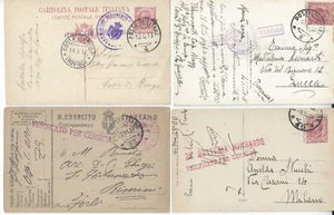 ITALY 1918 4 POSTCARDS WITH MILITARY FPOs  - FULL DETAILS SCAN#3 - Picture 1 of 3