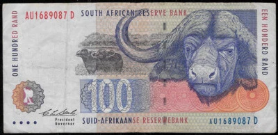 South Africa 1994 100 Rand P 126a Pin Hole VG - Image 1 of 2