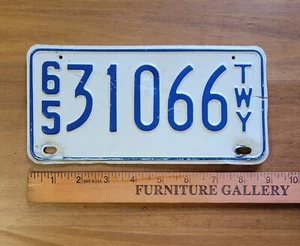Vintage 1965 New York Thruway Nummernschild TWY TAG # 31066 - Bild 1 von 1