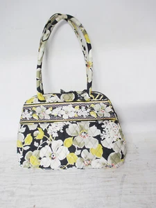 VERA BRADLEY Dogwood Rolled Handled Double Zippered Purse 14 x 5 x 10 - Picture 1 of 7