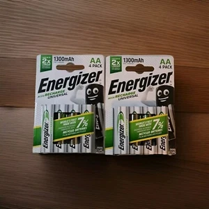 2 Packs of 4 Energizer AA 1300mAh Rechargeable / 8 Batteries In Total - Picture 1 of 1
