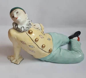 Große Porzellan Figur Pierrot Göbel Art Deco 20 X 30 Cm Wilchelmsfeld - Bild 1 von 5