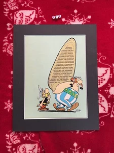 Art Print  , Retro Artwork Mounted ASTERIX THE GAUL , ALBERTO UDERZO - Picture 1 of 3