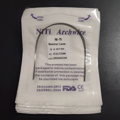 Стоматологические ортодонтические провода с обратным изгибом суперэластичные прямоугольные провода Niti - Изображение 1 из 4