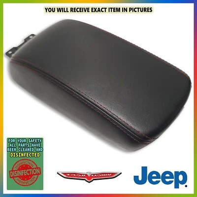 2017 - 2021 JEEP COMPASS TRAILHAWK FRONT CENTER CONSOLE ARMREST LID BLACK - Image 1 of 4