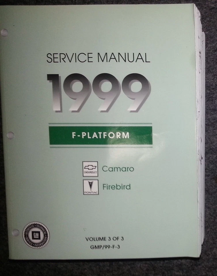 Manuale Officina / Shop Manuale Pontiac Firebird e Chevrolet Camaro 1999 - Immagine 1 di 1