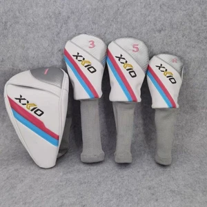 Golf Club Driver Fairway Hybrid Wood Head Cover XXIO Classic White Silver Red