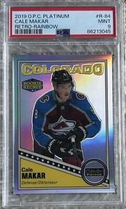 2019-20 OPC PLATINUM RETRO RAINBOW CALE MAKAR RC PSA 9 - Picture 1 of 2