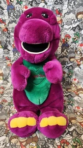 Peluche de dinosaurio Barney cantando de colección canta canción I Love You 10" ¡Probado funciona! - Imagen 1 de 6