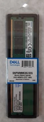 Dell Memory Module Upgrade 32GB DDR5 UDIMM P/N SNPWMMC0C/32G - Image 1 of 2